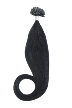 Натуральные волосы на капсулах 70см 50прядей (50грамм) - черные #1