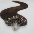 Натуральные коричневые волосы на микрокольцах 100 прядей 55см (100г)