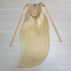 Натуральный хвост 50см 100г -  холодный блонд #60