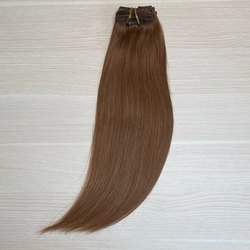 Волосы для наращивания натуральные 40см 70г - Шатен #6