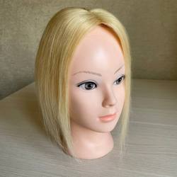 Накладка для волос на голову 25 см - классический блонд #613