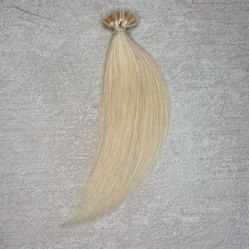 Натуральные волосы для наращивания блонд на капсулах 30см 50пр 25г -  #613