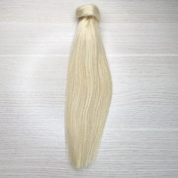 Хвост - шиньон из натуральных волос - классический блонд #613