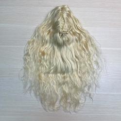 Натуральный шиньон на крабе для волос 40см 100г повышенная густота - блонд #60