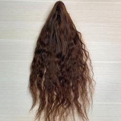 Шиньон - хвост из натуральных волос на крабе  50см 100г - молочный шоколад #4