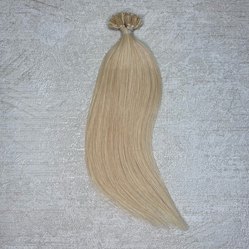 Волосы натуральные для наращивания на капсулах 30см 50пр 25г - затемненный блонд #22