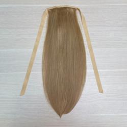 Натуральный хвост 40см 60г - темный блонд #22а 
