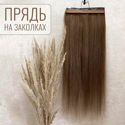 Натуральные волосы на заколках  однопрядка 70см 120г  - пепельно-русый #10
