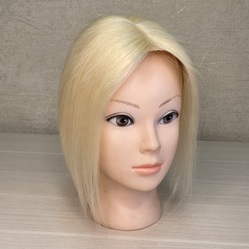 Мини-накладка из натуральных волос на теменную зону 25 см - блонд #613