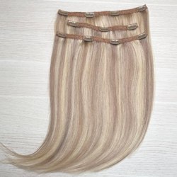 PREMIUM Натуральные волосы на заколках 40см 60г - набор из 3 прядей #22.613
