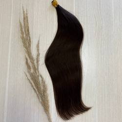Натуральные волосы на кератиновых капсулах 50см 50пр 40г - Горький шоколад #2
