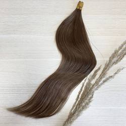 Натуральные волосы на кератиновых капсулах 50см 50пр 40г - Русый #8