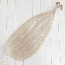 Premium натуральные волосы на капсулах 40см 50пр 50г -  Серебристый блонд #1000
