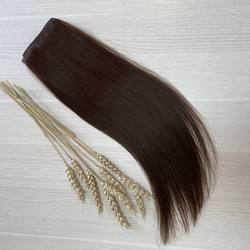 Натуральные волосы однопрядью 40см 80г - горький шоколад #2