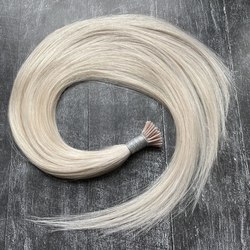Натуральные волосы премиум на капсулах 55см 50прядей 50г - серебристый блонд #1000