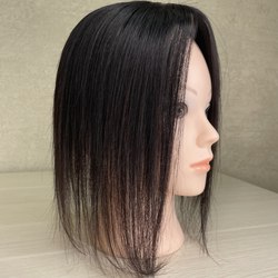Накладка из натуральных волос 30 см - #1b черный с коричневым отливом