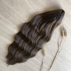 Хвост из искусственных волнистых волос - #8