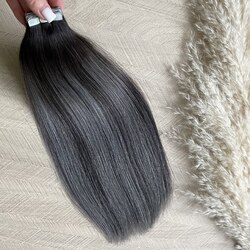 Натуральные волосы 20 лент 35 см 50г - темное мелирование #1/1000