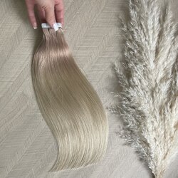 Натуральные волосы 20 лент 35 см 50г светлое амбре #18-22-60