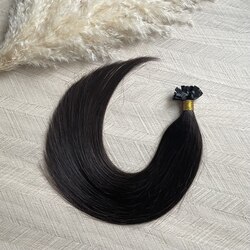 Волосы на капсулах 40см 50пр 50г - черный #1