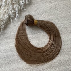 Тресс из натуральных волос 40см 100г - карамельно-русый #12