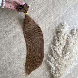 Тресс из натуральных волос 45см 50 г - русый #10