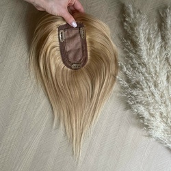 Накладка из натуральных волос 12х8 см - карамельный блонд  #27